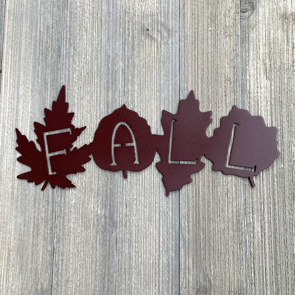 Fall Leaves Metal Sign Cutout - Fall Decor - Autumn Decor