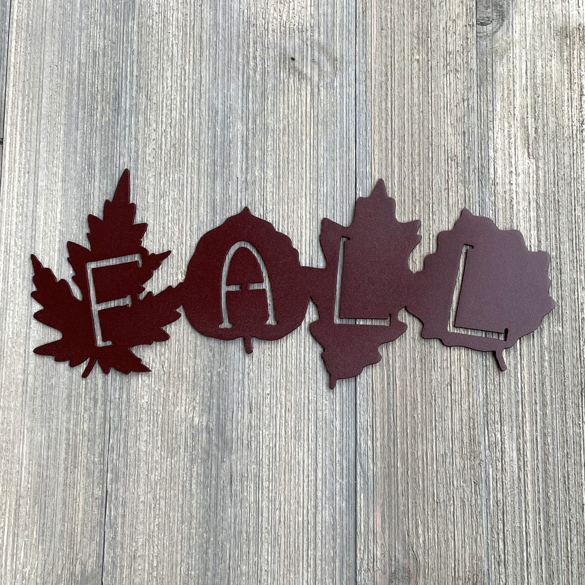Fall Leaves Metal Sign Cutout - Fall Decor - Autumn Decor