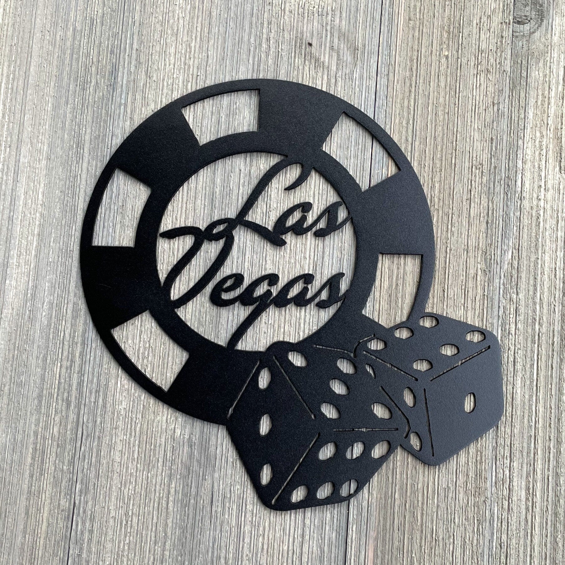 Las Vegas Metal Sign Cutout - Powder Coated for Durability