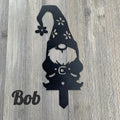 Gnome Yard Stakes Metal Sign Cutout - Metal Garden Gnomes Powder Coated Metal Signs - Set of 5 or Individual Options - Yard Decor - Garden