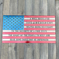Second Amendment Flag Metal Sign Cutout -Defend Your Right to Bear Arms -2nd Amendment Powder Coated Sign - American Flag Design -USA Flag