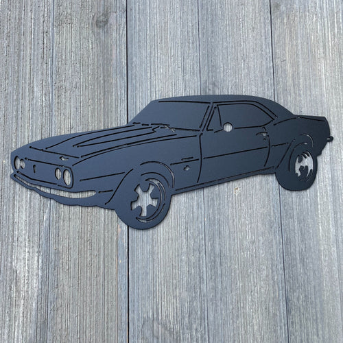 1967 Camaro Metal Sign Cutout - '67 Camaro Powder Coated Metal Sign - Classic Design for Car Enthusiasts