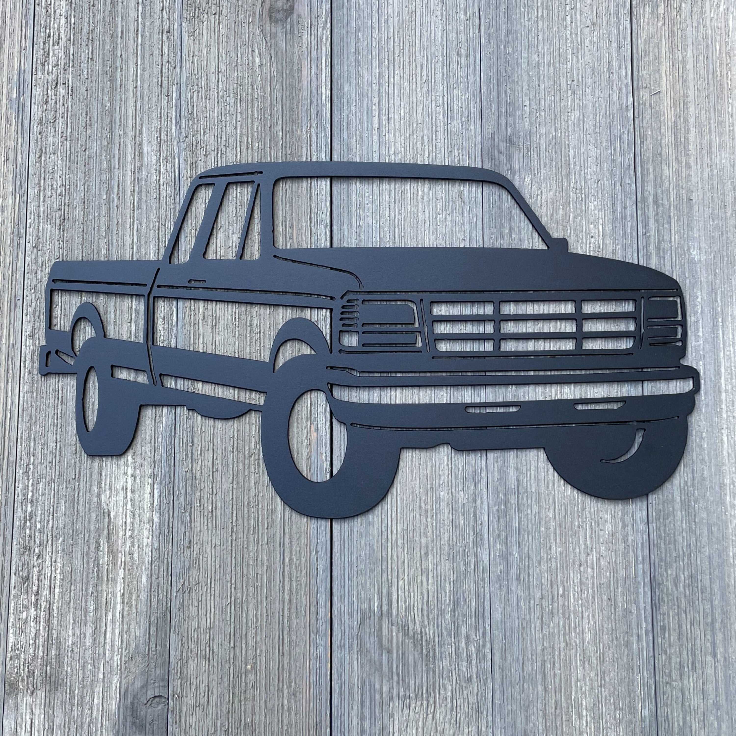 Ford F150 Metal Sign Cutout - F150 OBS Powder Coated Metal Sign - Retro Design for Truck Enthusiasts