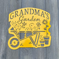 Grandma's Garden Metal Sign Cutout - - Wheelbarrow and Flowers Decor - Garden Decor - Yard Decor - Gift For Grandma