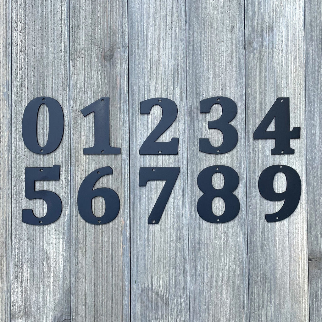 Classic House Numbers-Apartment Numbers-Address Sign Metal Sign Cutout - Classic Charm: House Number Metal Sign in a Timeless Font