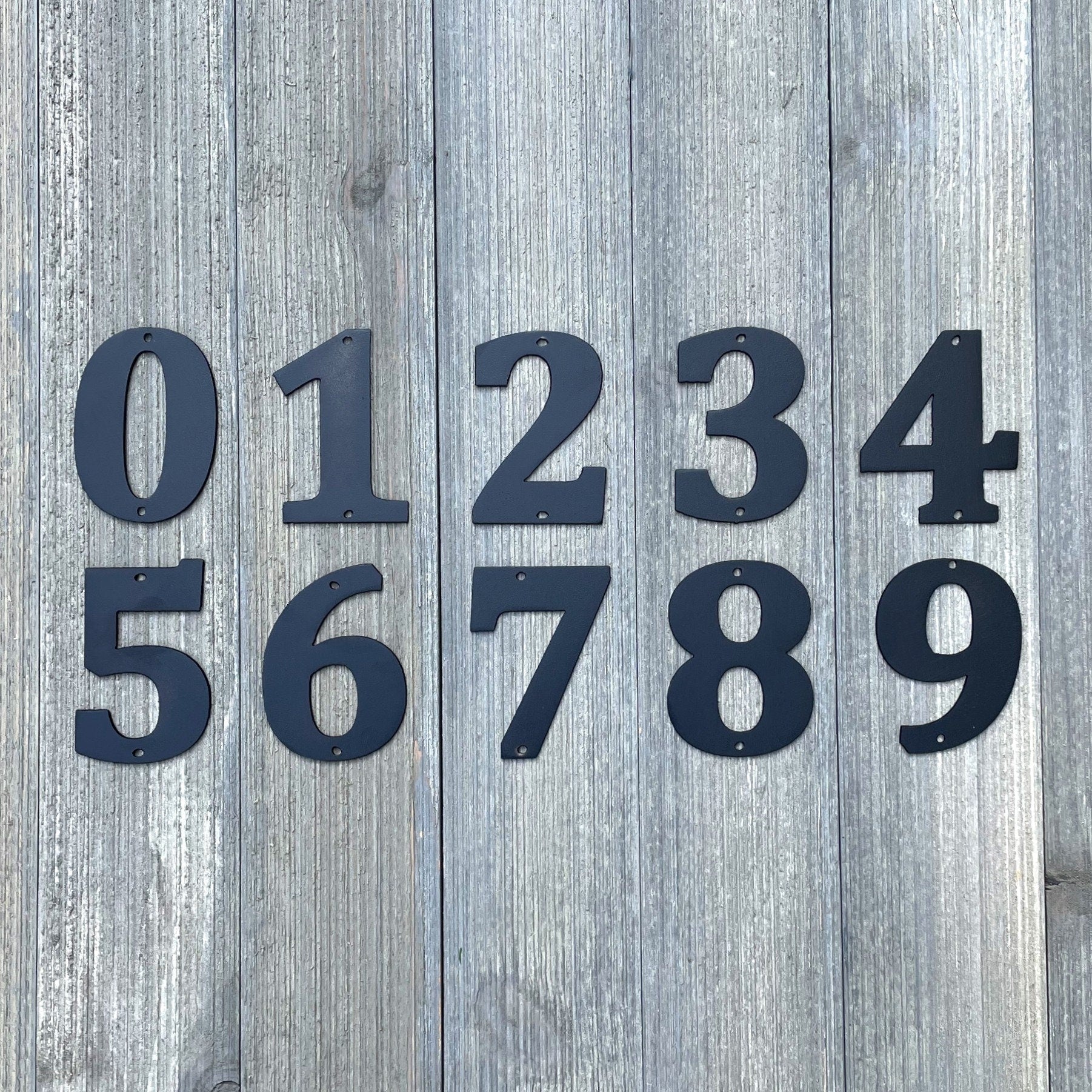 Classic House Numbers-Apartment Numbers-Address Sign Metal Sign Cutout - Classic Charm: House Number Metal Sign in a Timeless Font