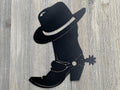Boot and Hat Metal Sign Cutout - Rustic Western Cowboy Boot and Hat Metal Wall Art Sign