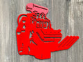Engine Metal Sign Cutout - V8 Engine with Blower Design - Super Charger Sign