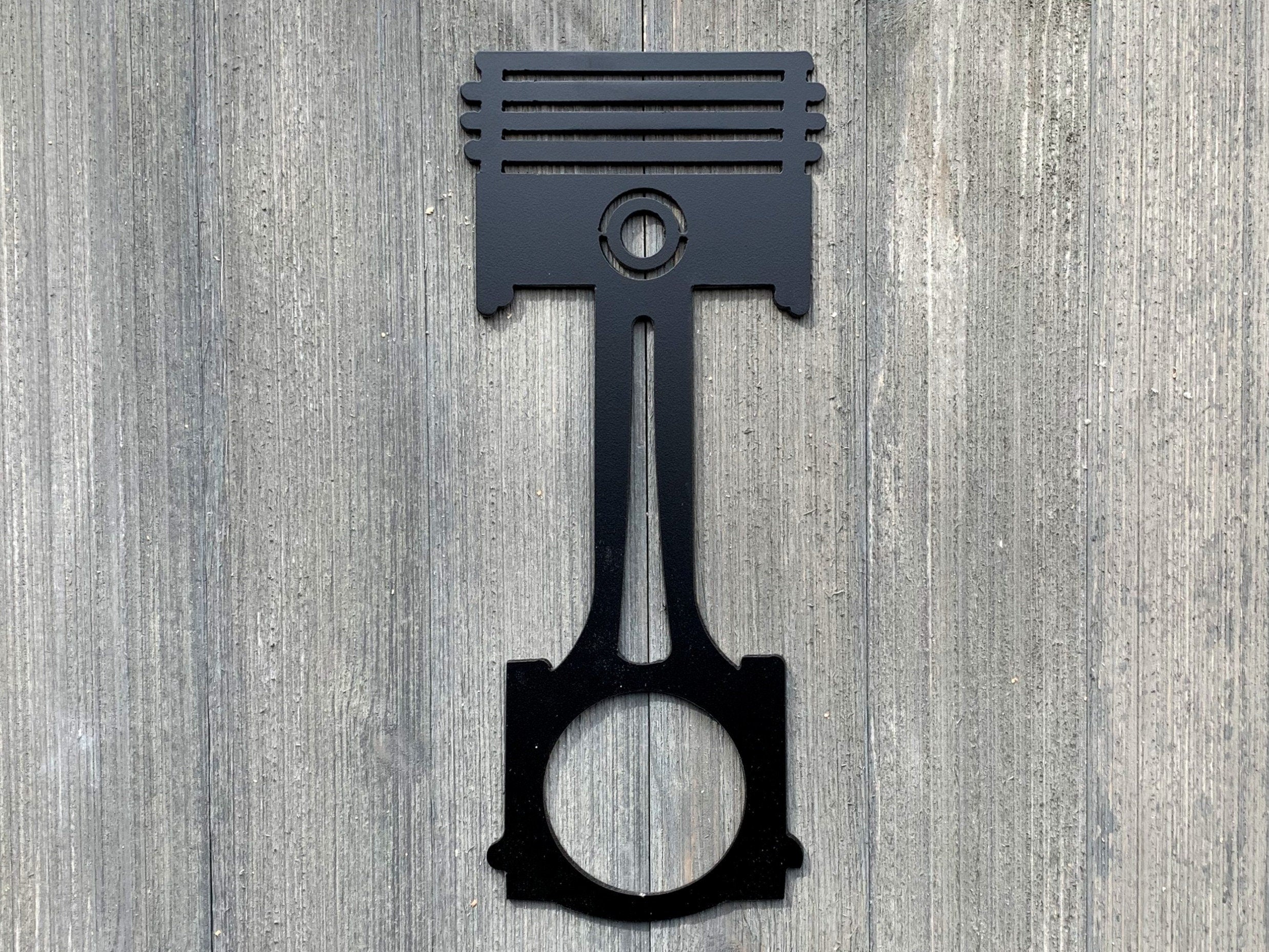 Piston Metal Sign Cutout - Engine Piston Design