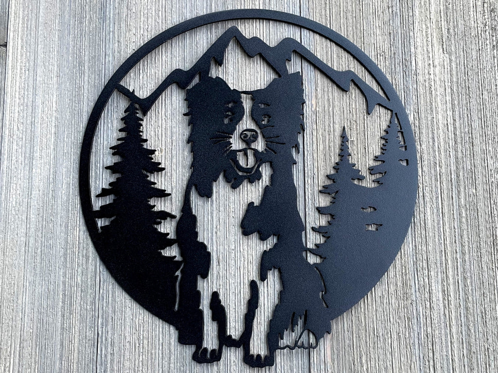 Border Collie Metal Sign Cutout -Bring the Loyalty and Intelligence of a Border Collie into Your Home: Powder Coated Sign of a Border Collie