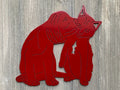 Dog and Cat Metal Sign Cutout - Celebrate the Special Bond Between Dogs and Cats: A Stunning Powder Coated Metal Sign