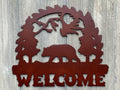Bear Welcome Sign Metal Sign Cutout - Welcome to the Mountains Powder Coated Metal Wall Art - Nature Inspired Home Decor
