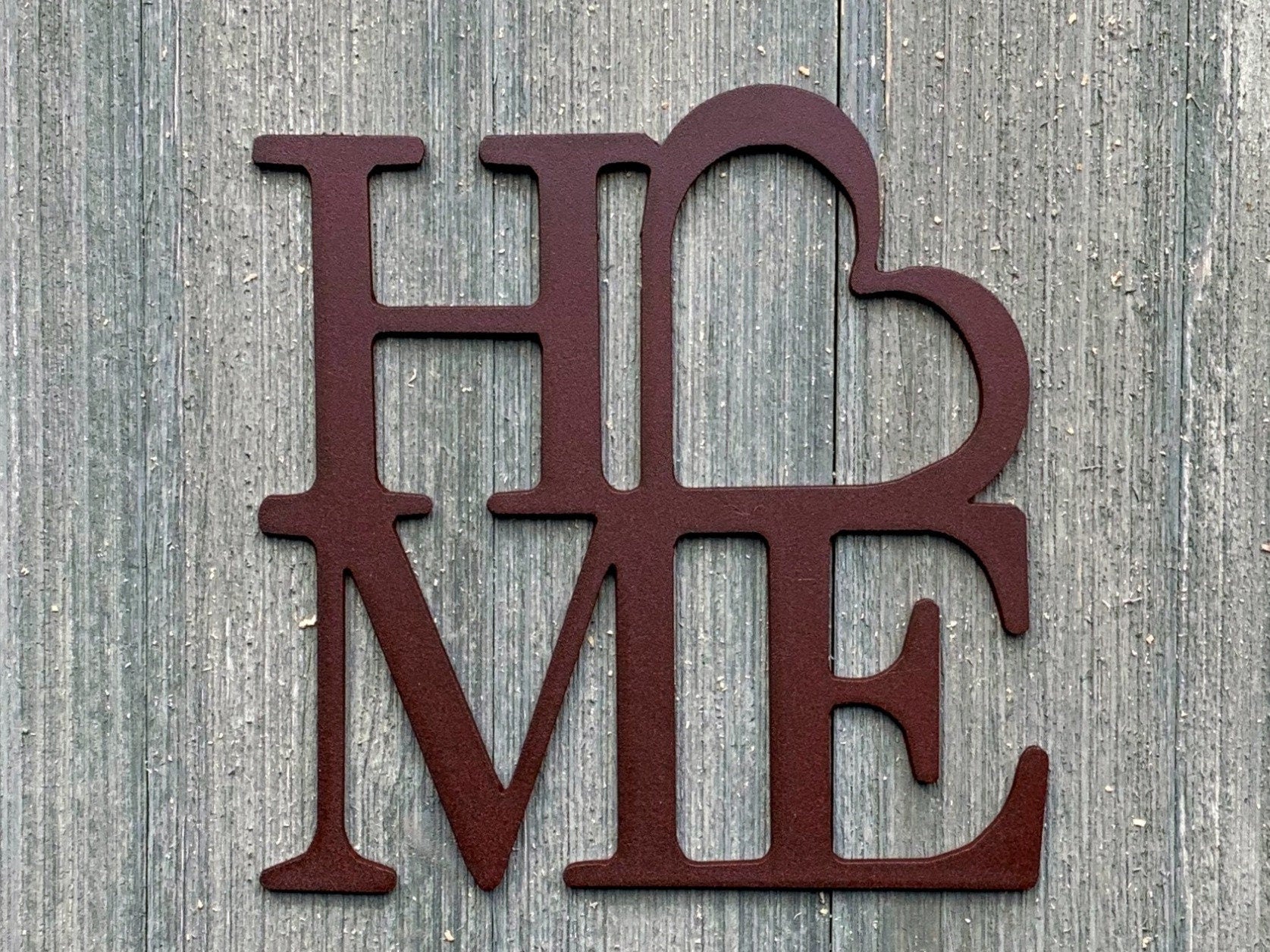 Home Metal Sign Cutout - Love Your Home - Love and Welcome