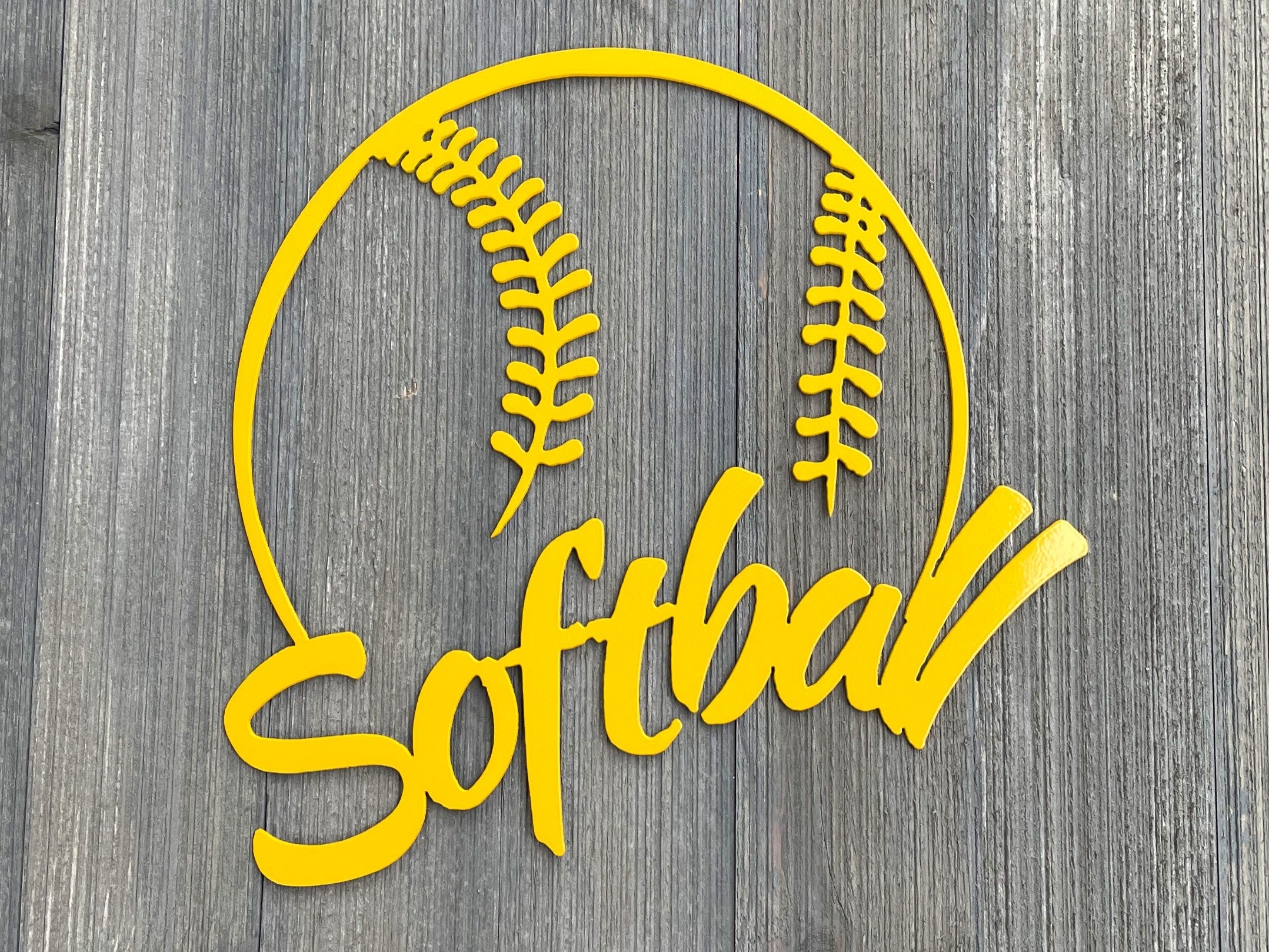 Softball Metal Sign Cutout - Hit it Out of the Park with Our Handcrafted Softball Metal Sign - Softball Lover - Sport Teams - Team Gifts