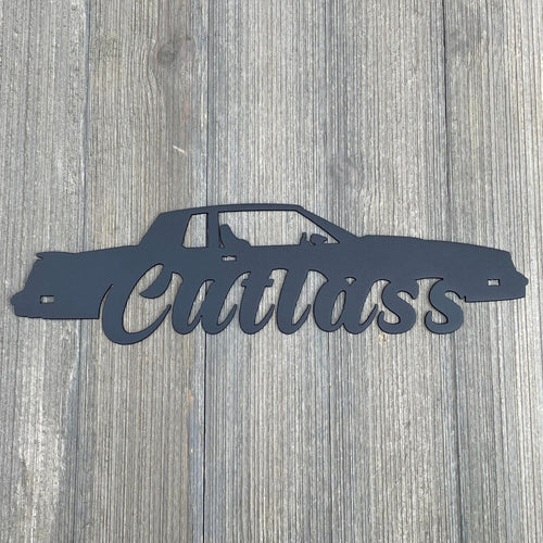 4th Generation Cutlass Metal sign Cutout - 1978-1988 - Metal Sign Cutout