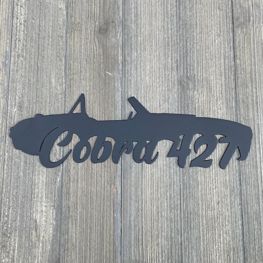 Cobra 427 Mustang Metal Sign Cutout