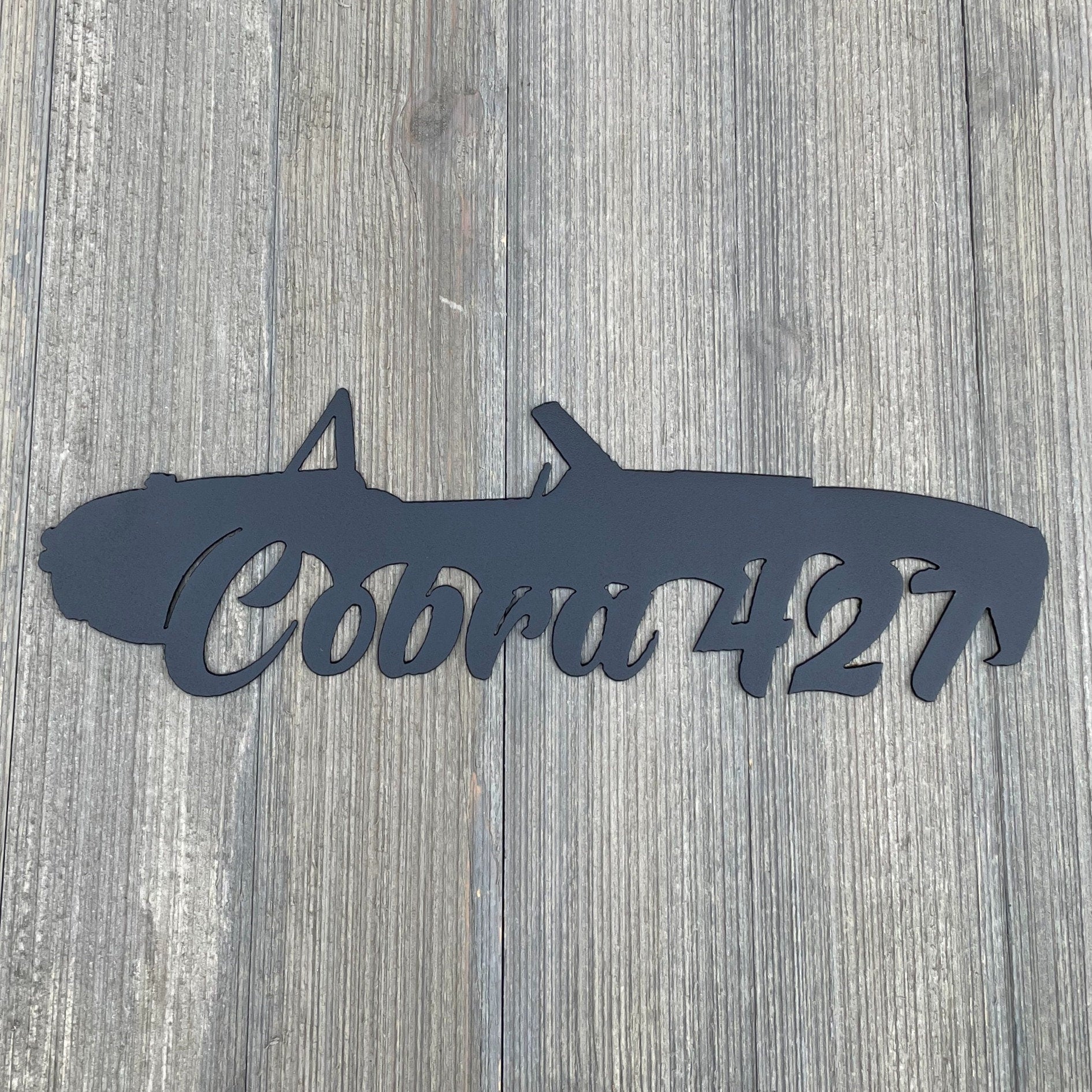 Cobra 427 Mustang Metal Sign Cutout