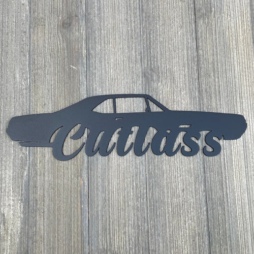 1966 Oldsmobile Cutlass Metal Sign Cutout