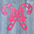 Candy Cane Duo: Festive Metal Sign for Sweet Holiday Decor
