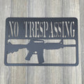 No Trespassing Metal Sign Cutout