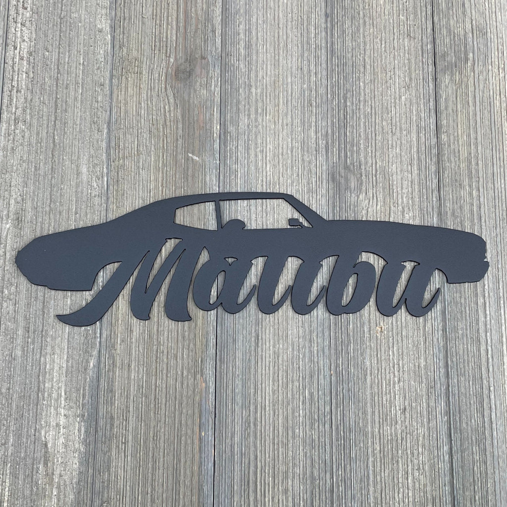 1972 Malibu Classic: Metal Sign Cutout (Second Generation 1968-1972)