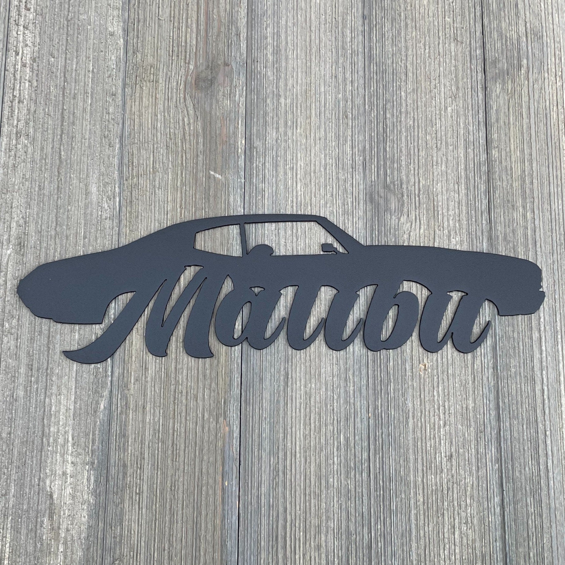 1972 Malibu Classic: Metal Sign Cutout (Second Generation 1968-1972)