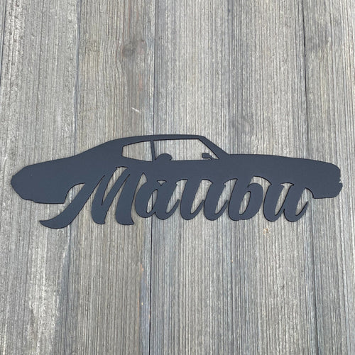 1972 Malibu Classic: Metal Sign Cutout (Second Generation 1968-1972)