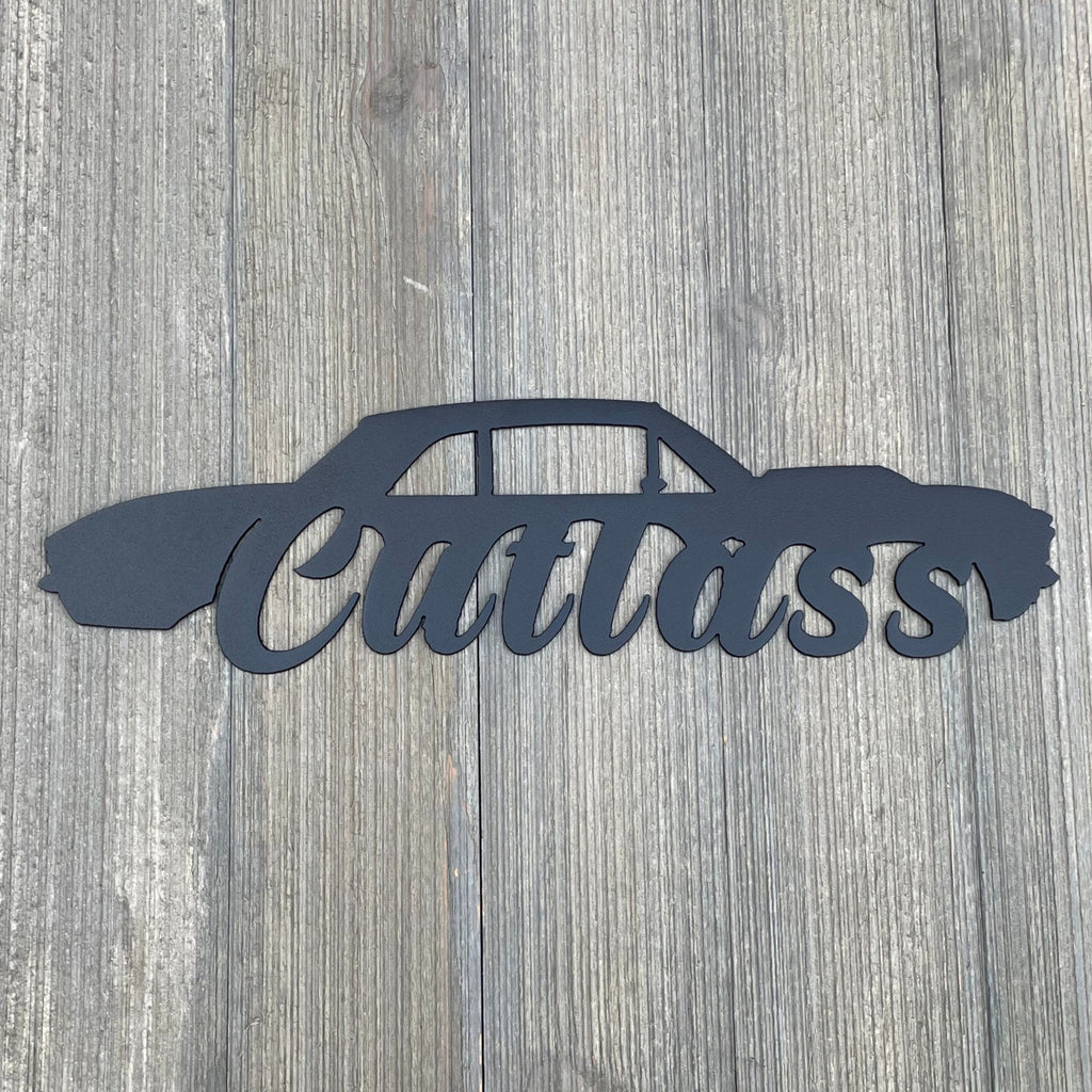 1961 Oldsmobile Cutlass Metal Sign Cutout