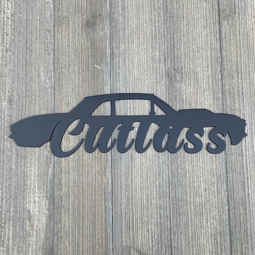 1961 Oldsmobile Cutlass Metal Sign Cutout