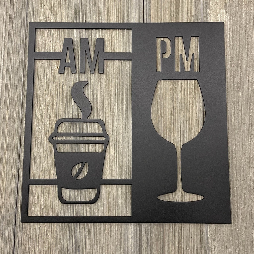 AM/PM - Day & Night Beverage Time Metal Sign