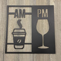 AM/PM - Day & Night Beverage Time Metal Sign