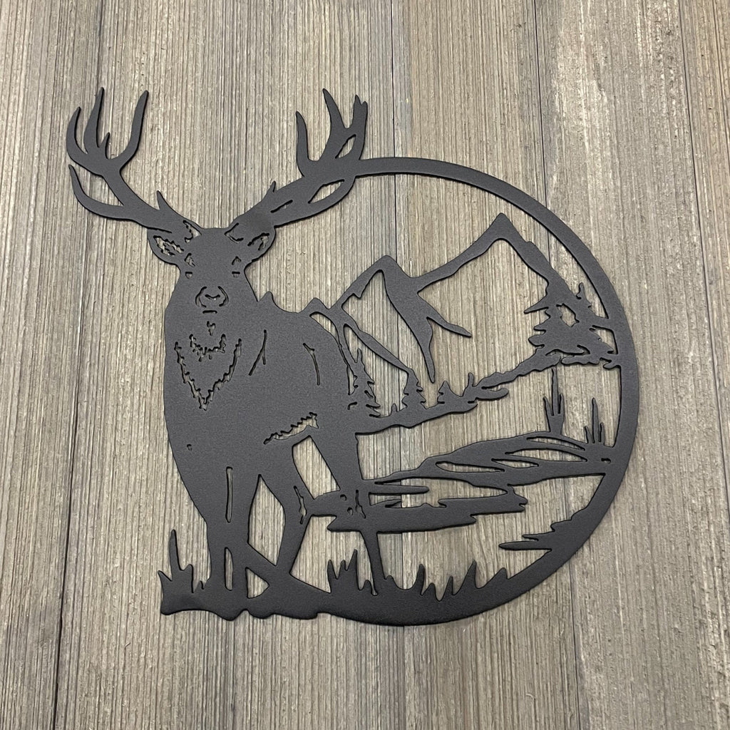 Wild Animals Metal Sign Collection: Set or Individually - Moose - Elk - Wolf - Bear - Bison