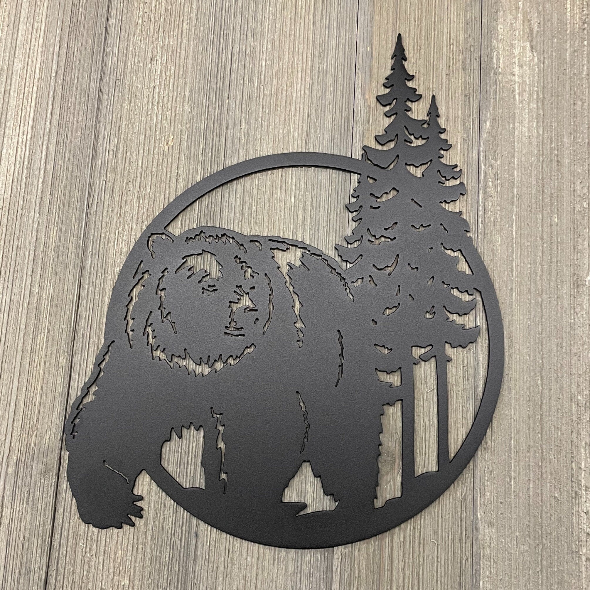 Wild Animals Metal Sign Collection: Set or Individually - Moose - Elk - Wolf - Bear - Bison