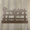 Rustic Ranch Treasures: Metal Cowboy Essentials Fence Sign