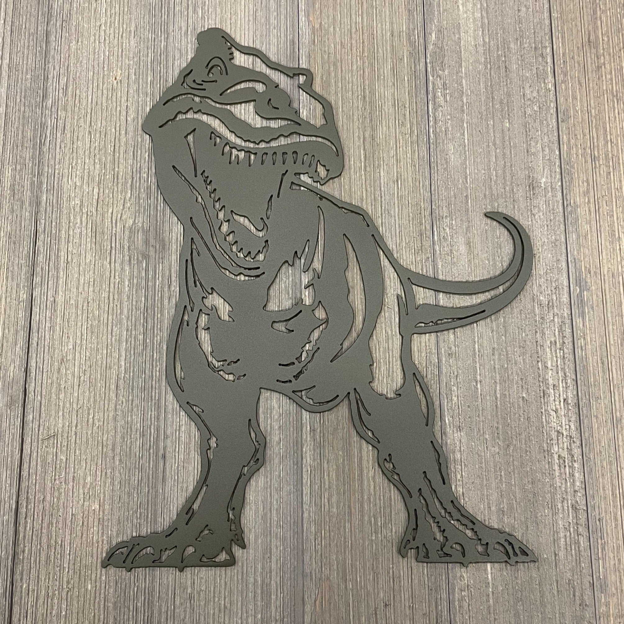 King of the Dinosaurs: T-Rex Metal Wall Sign - Tyrannosaurus Rex - Kids Room Decor