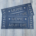 Admit One: Metal Sign Cutout with Movie Tickets – Perfect Home Theater Decor - Movie Night
