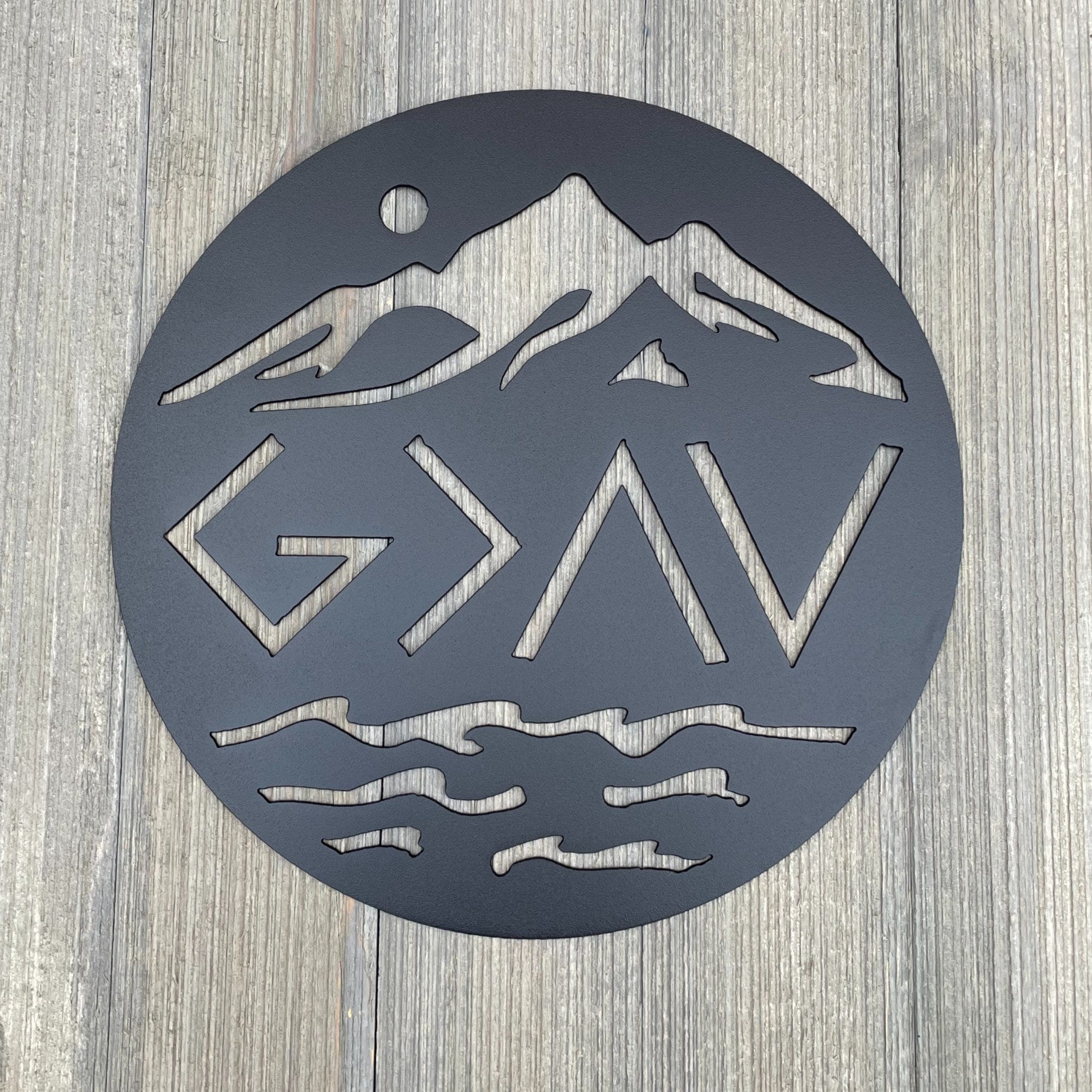 God is Greater Than The Highs And Lows Metal Sign Cutout
