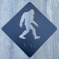 Bigfoot X-Ing - Sasquatch Crossing: Metal Xing Sign Cutout