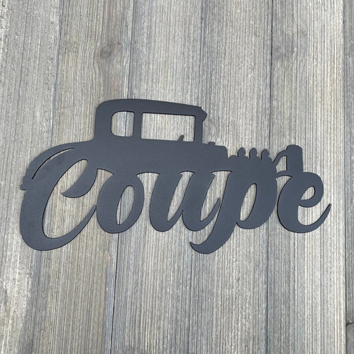 1932 Ford Coupe Metal Sign Cutout