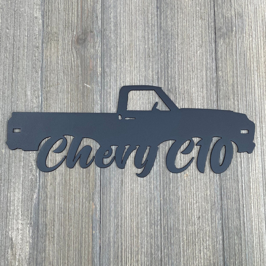 C10 Truck Legacy: Metal Sign Cutout (1967-1972) Second Generation