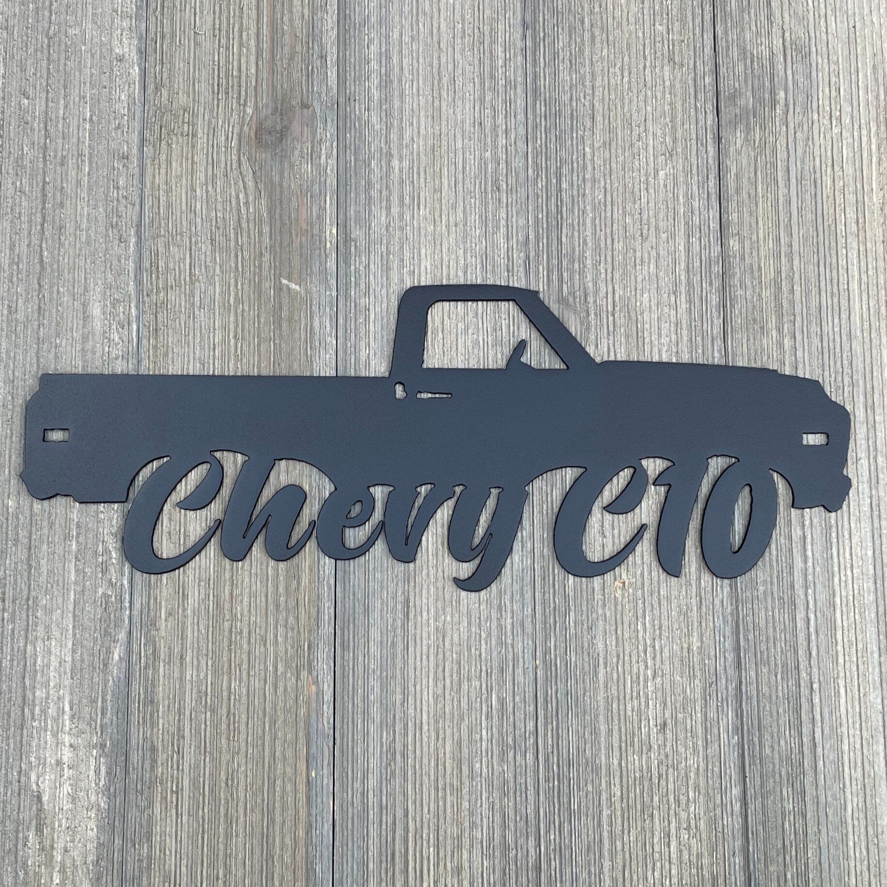 C10 Truck Legacy: Metal Sign Cutout (1967-1972) Second Generation