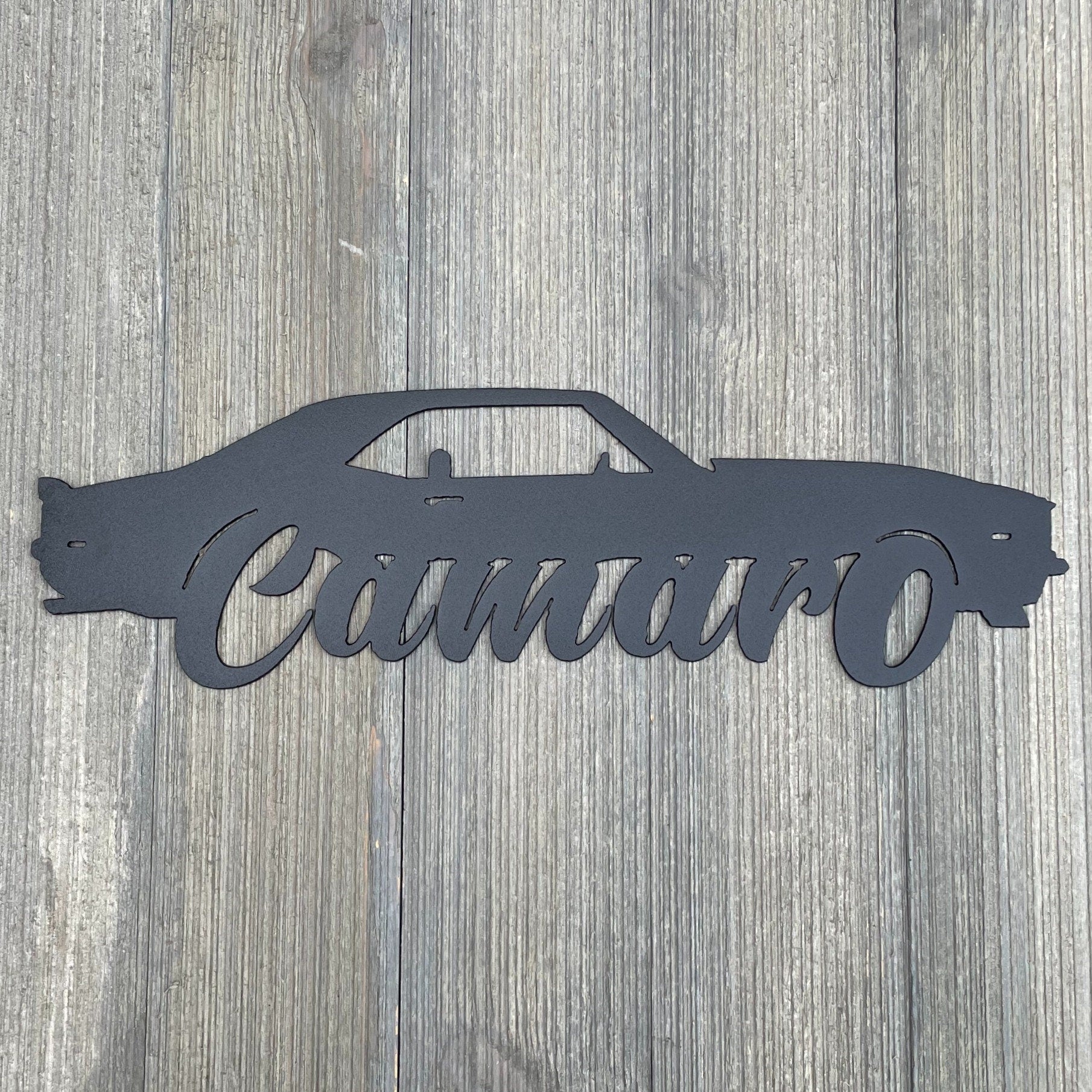 Second Generation Camaro Metal Sign Cutout (1970-1981)