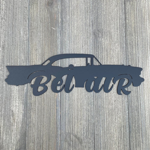 2 Door Chevy Bel Air Metal Sign Cutout