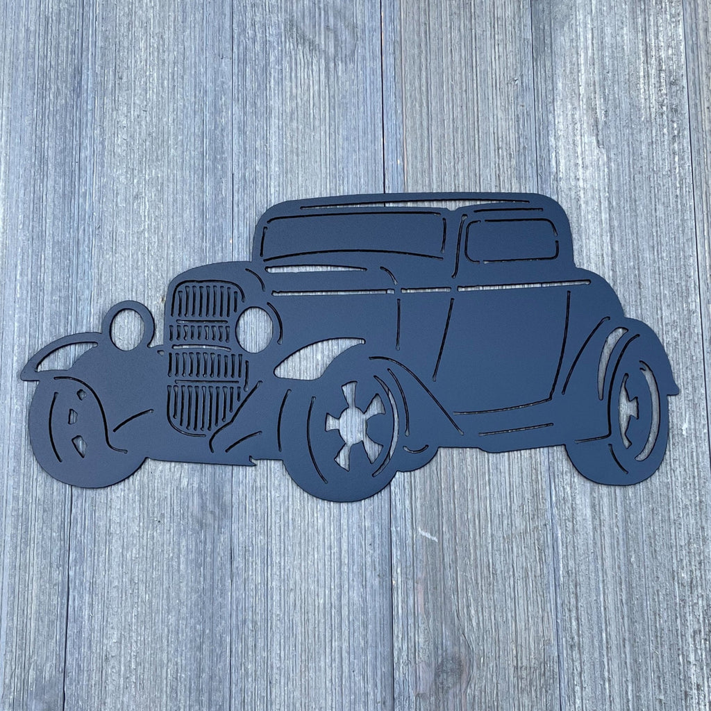 1932 Ford Coupe Hot Rod Classic: Metal Sign Cutout (First Generation)