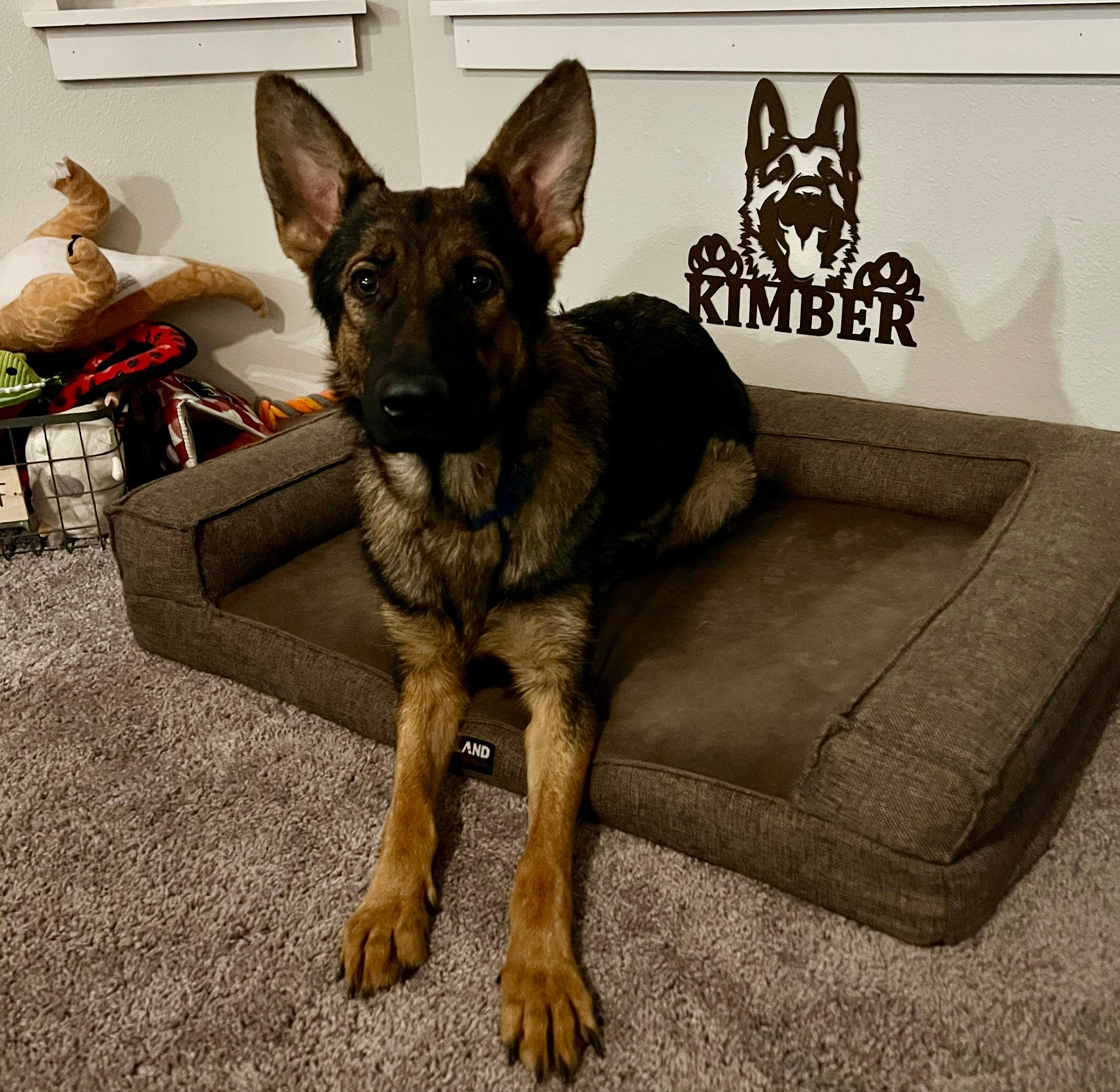 German Shepherd Metal Sign Personalized - Personalized Powder Coated Metal Sign with Name Option - Pet Name Sign - Last Name Sign