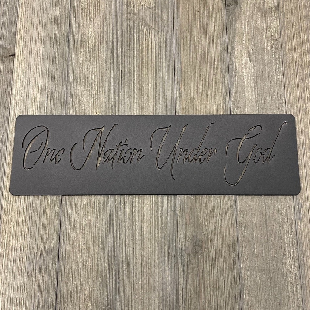 One Nation Under God Metal Sign