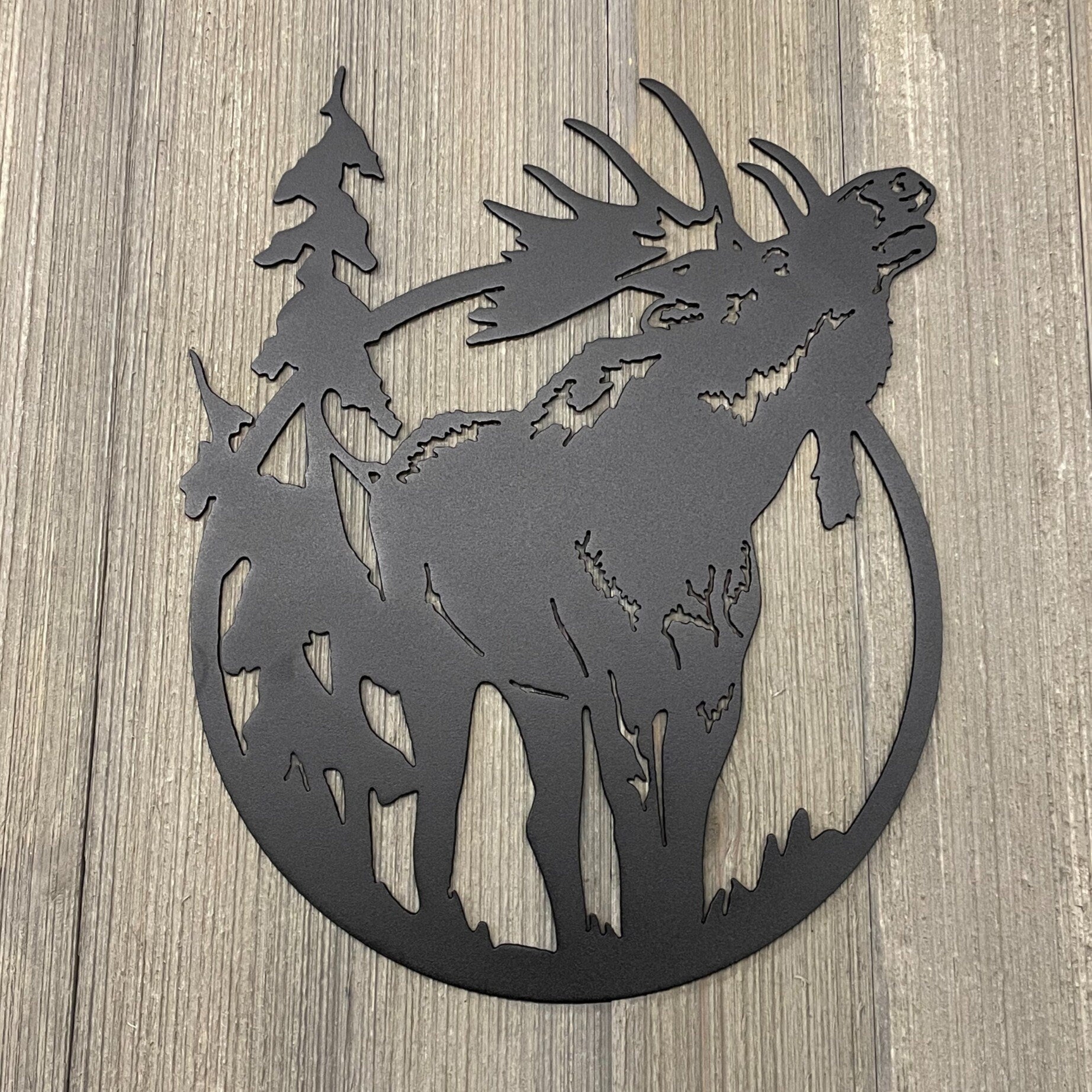 Wild Animals Metal Sign Collection: Set or Individually - Moose - Elk - Wolf - Bear - Bison