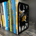 Deer Silhouette Metal Bookend - Steel Book Holder - One Piece
