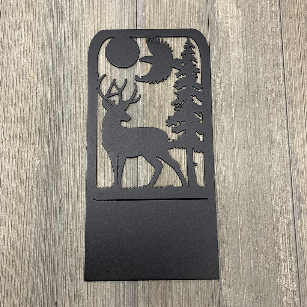 Deer Silhouette Metal Bookend - Steel Book Holder - One Piece