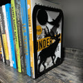 Elk Silhouette Metal Bookend - Steel Book Holder - One Piece